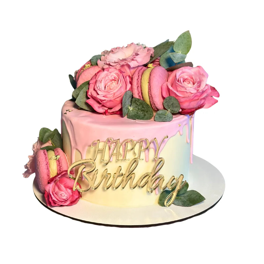 Tort Kwiatowy z Makaronikami